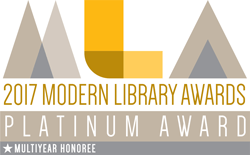 2017 Modern Library Awards Platinum Award