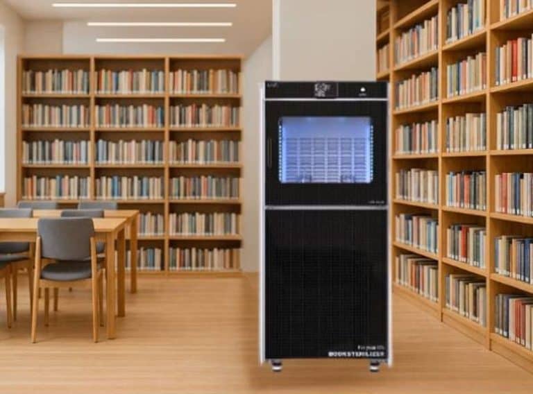Stérilisateur de livres Steribook pour nettoyer et désinfecter le matériel de bibliothèque