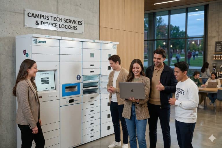 Système de casiers intelligents D-Tech pour les bibliothèques et les campus