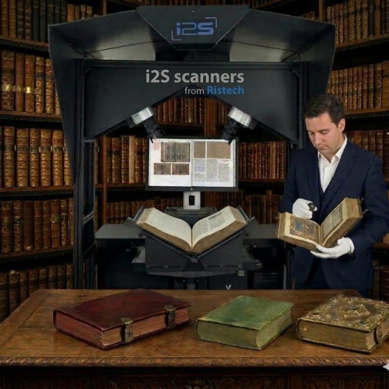 Ristech i2S Book Scanner i2S CopiBook book scanner with V-shaped cradle for bound materials